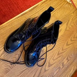 Steven New York Grady Black Leather Boots